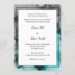 Formellt Abstrakt för modern bröllopsinbjudan Inbjudningar