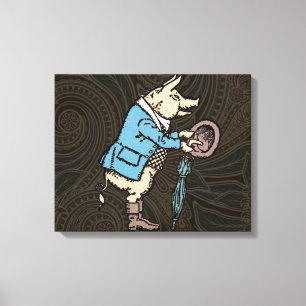 Formellt antiskt gris-Jacka-piggy Cute Antique Canvastryck