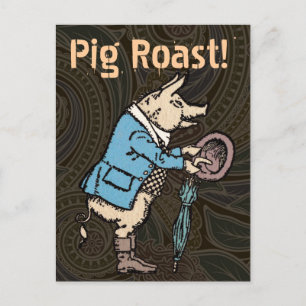 Formellt antiskt gris-Jacka-piggy Cute Antique Vykort
