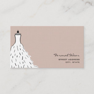 Formellt Bära Boutique - Feathery Bröllop Dress Visitkort