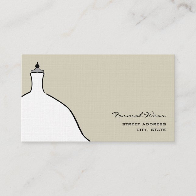 Formellt Bära Boutique - Fullt Dress Visitkort (Framsida)