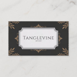 Formellt botaniskt brons och svart klassiskt visitkort