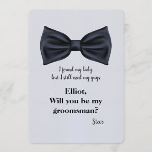 Formellt Bowtie Groomsman-inbjudan Inbjudningar