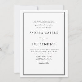 Formellt Bröllop Inbjudningar