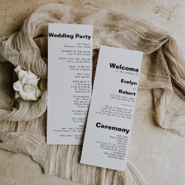 Formellt Bröllopsprogram för minimal Elegant Program