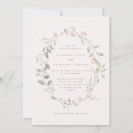 Formellt delikat  Blommigt Utandning Bröllop Inbjudningar