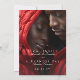 Formellt Grönt för klassiskt sidfoto Spara Datumet