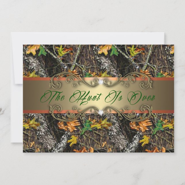 Formellt - Hunt är över - Bröllopsinbjudningar Inbjudningar (Framsida)