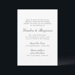 Formellt klassiskt skript Elegant bröllop Inbjudningar<br><div class="desc">Formell,  traditionell skriptinbjudan Elegant bröllop</div>