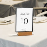 Formellt klassiskt skript, svart och vit Bröllop Bordsnummer<br><div class="desc">Höj mottagningsdecorren med Bordsnumret Formal Classic Script Black and White Bröllop. Det här bordsnumret för elegant har en tidlös svartvit design med sofistikerad skripttypografi,  perfekt för att lägga till ett klasstips till ditt formella eller svarta bröllop.</div>