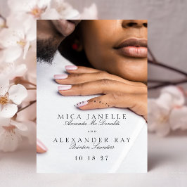 Formellt klassiskt svart Tuxedo-foto sparar datume Magnetisk Inbjudningskort