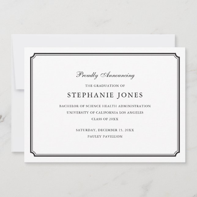 Formellt meddelande från Studenten Inbjudningar (Framsida)