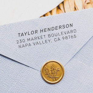 Formellt minimalistiskt enkelt Namn & Returadress Självfärgande Stämpel