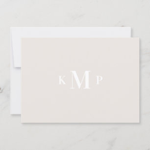 Formellt monogram - privat lager inbjudningar