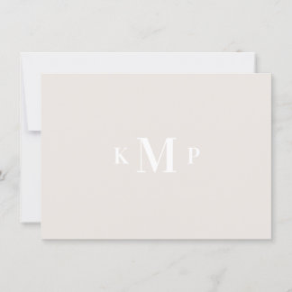 Formellt monogram - privat lager inbjudningar