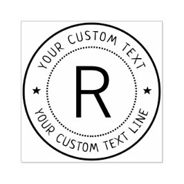 Formellt monogram runda Frimärke Stämpel