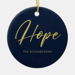 FORMELLT NAVY FAUX GULD MINIMAL KALLIGRAFIHOPP JULGRANSPRYDNAD KERAMIK