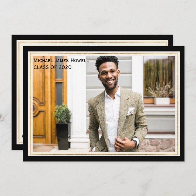 Formellt Studenten Inbjudan (Fram/baksida)