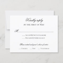 Formellt svarskort inbjudningar