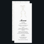 Formellt vitt fält Ribbon Elegant bröllop Meny<br><div class="desc">Ett modernt färgat vitt armband med bröllop med vita färg-toner. Denna moderna bröllop-design i contemporary är perfekt för alla säsonger. En minimalistisk, formell, minimalistisk, vit perfekt för att utforma alla bröllop-teman. En enkel och trendig bröllop-menykortsdesign med modernt enkelt inslag. Det finns också möjlighet att matcha bröllopsinbjudningar och andra artiklar i...</div>
