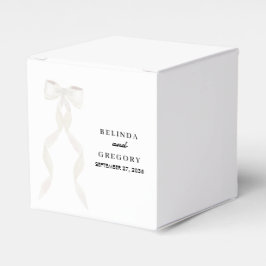 Formellt vitt fält Ribbon Elegant bröllop Presentaskar