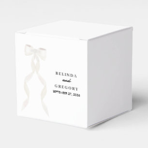 Formellt vitt fält Ribbon Elegant bröllop Presentaskar