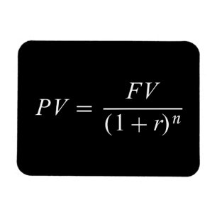 Formeln "pengars tidsvärde" magnet