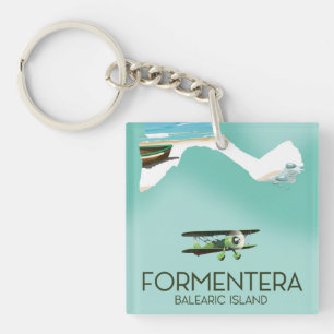 Formentera Balearerna Karta Travel-affisch