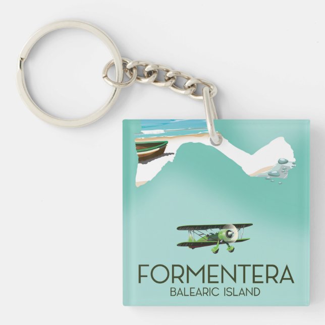 Formentera Balearerna Karta Travel-affisch (Framsidan)