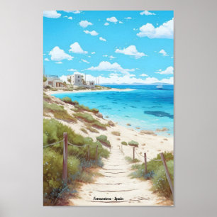 Formentera Spain Travel Poster