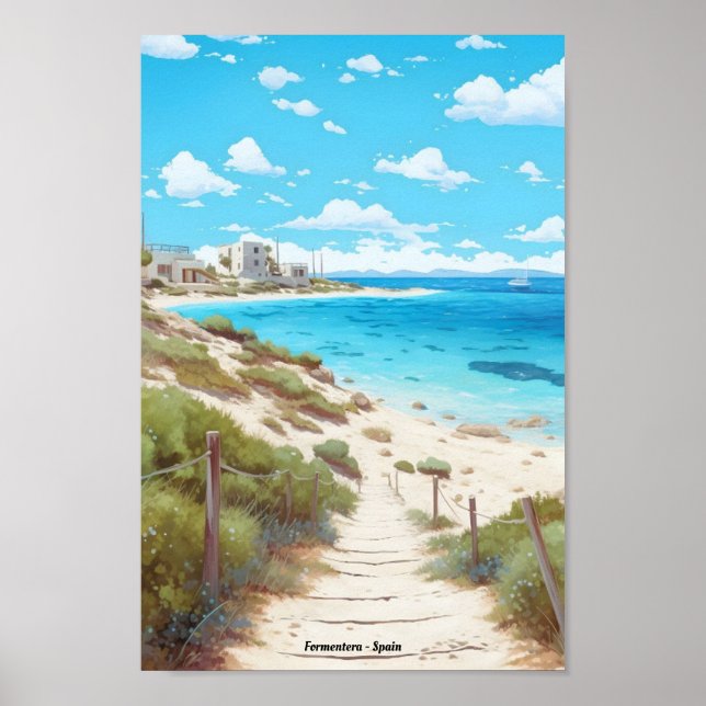Formentera Spain Travel Poster (Framsidan)