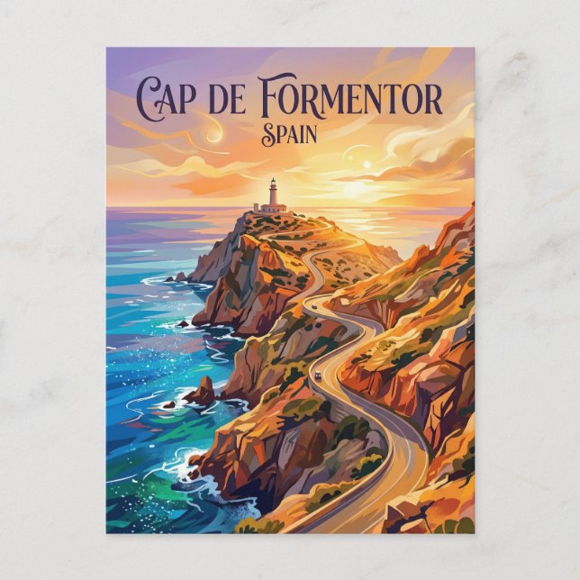 Formentorhalvön Spanien Vykort (Framsida)
