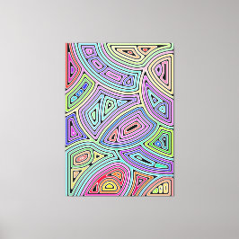 former för regnbåge av asymmetrisk abstrakt 2 canvastryck