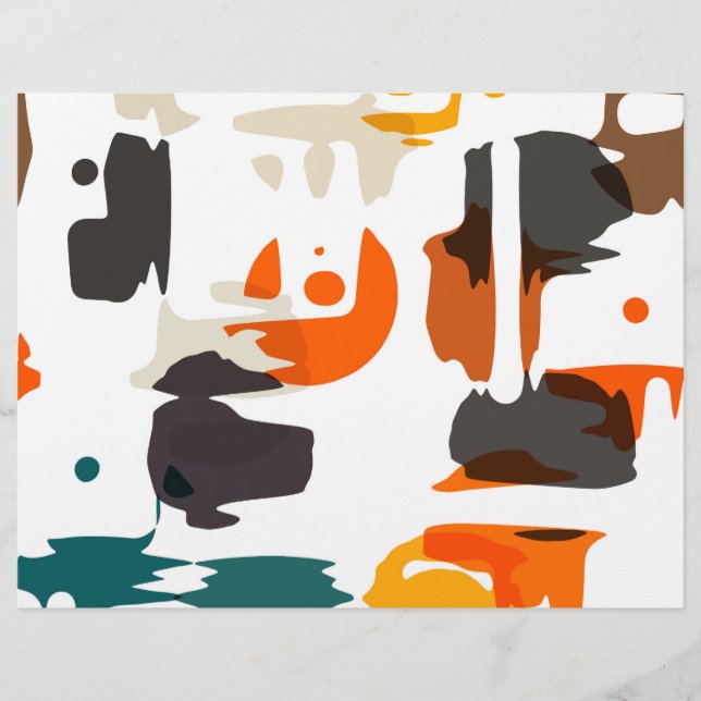 Former i färgens abstrakta utformning reklamblad (Framsidan)