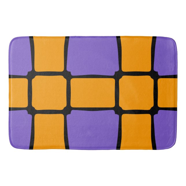 Former Kvadrat Stora asymmetriska lila orange Badrumsmatta (Framsidan)