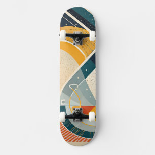 Former med färg-punkter och rand mini skateboard bräda 18,5 cm