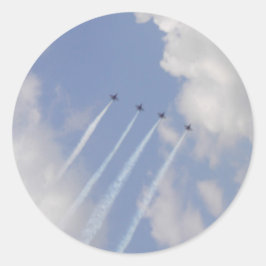 Formering av Airshow militär Jet Runt Klistermärke