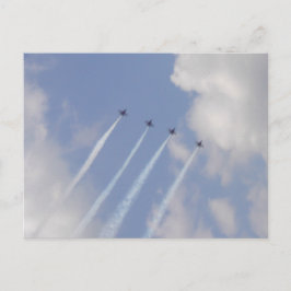 Formering av Airshow militär Jet Vykort