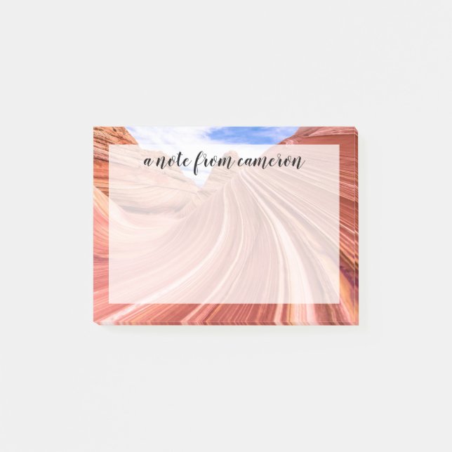 Formering av Wave Sandstone Sten Post-it Block (Framsida)
