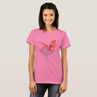 Formgivaredamt-skjorta med den Martini flickan T-shirt