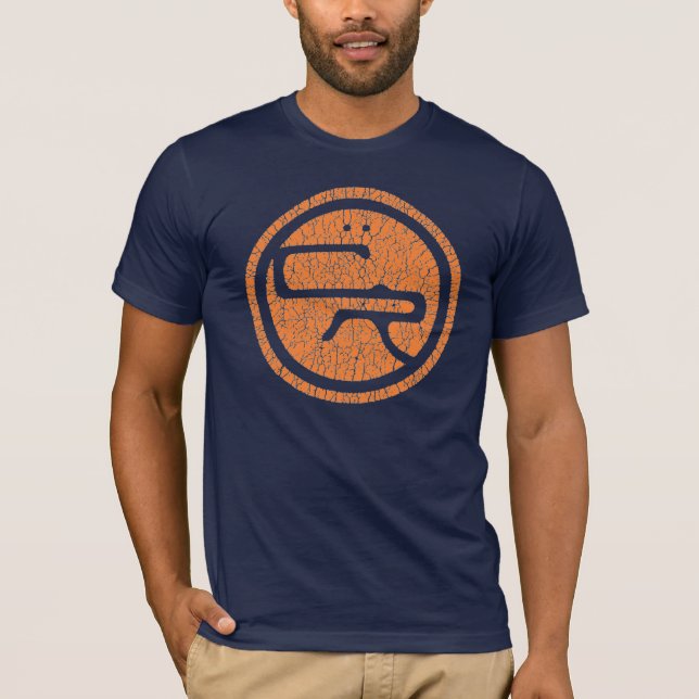 Förmiddag App grundläggande T - orange/marin Shirt (Framsida)