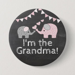 Förmiddag för baby shower I för elefant Theme Knapp