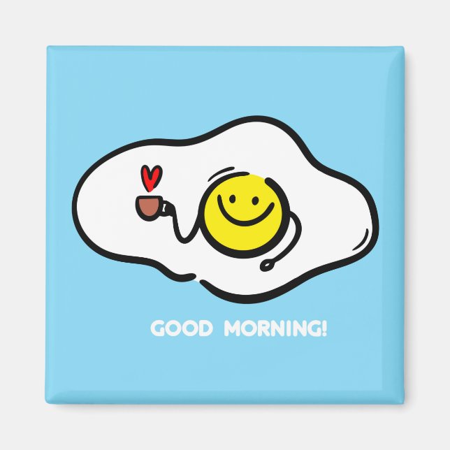 Förmiddag för torkade ägg bra magnet (Framsidan)