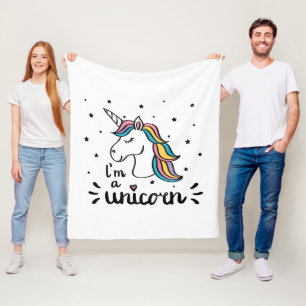 Förmiddag för Unicorn I en Unicorn Fleecefilt