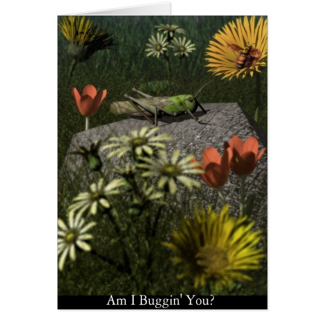 Förmiddag mig Buggin dig? Hälsningskort (Framsidan)
