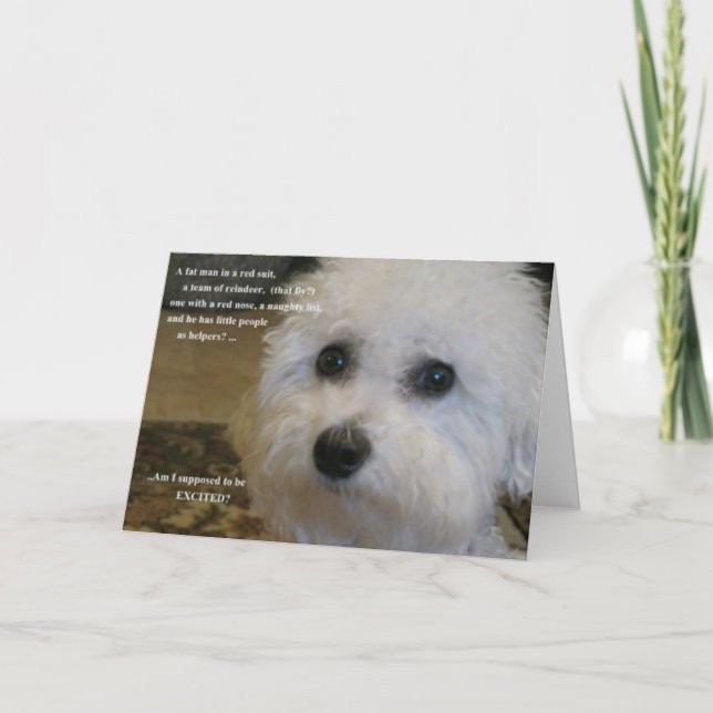 Förmiddag mig som är förment som är upphetsad? helgkort (Framsida)