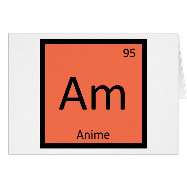 Förmiddag - periodiskt bord för Animeanimeringkemi Hälsningskort (Framsidan Horizontal)