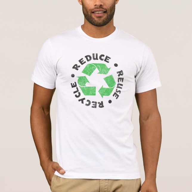 Förminska återanvänder återvinna t-shirt (Framsida)