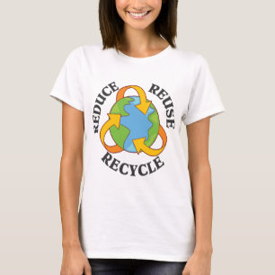 Förminska återanvänder återvinna t-shirt