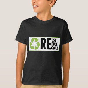 Förminska återanvänder återvinna tee shirt